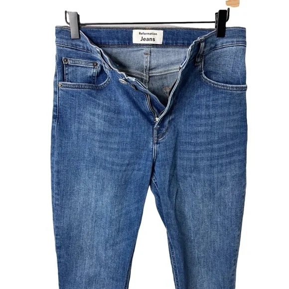 Reformation High Waisted Skinny Jeans Destin Wash Size 28 - Picture 2 of 7